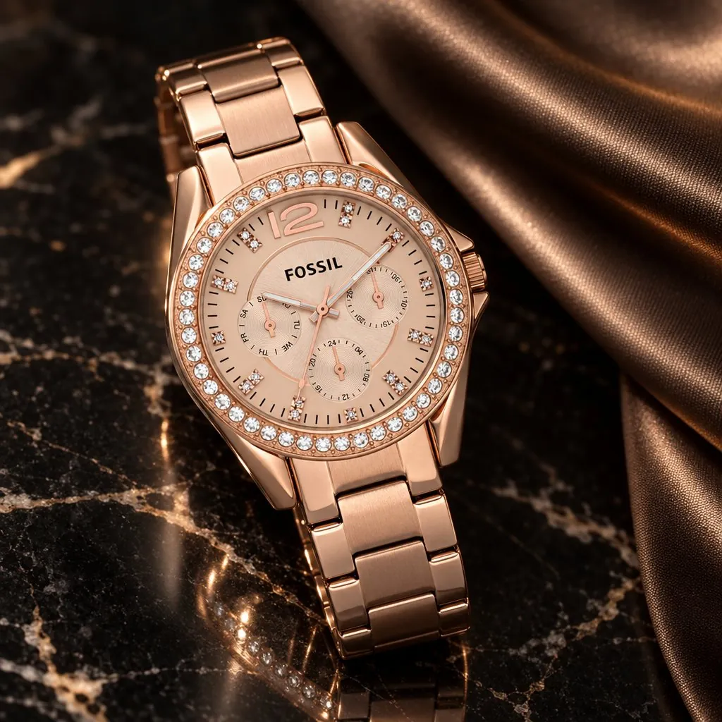 Fossil Riley para mujer, oro rosa (ES2811)