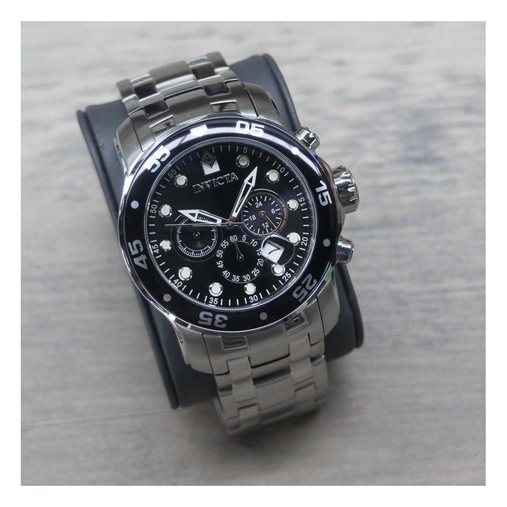 Invicta Pro Diver cronógrafo, acero con esfera negra (0069), foto del producto