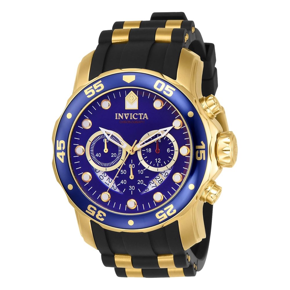 Invicta Pro Diver cronógrafo, azul y oro con correa (6983), foto del producto