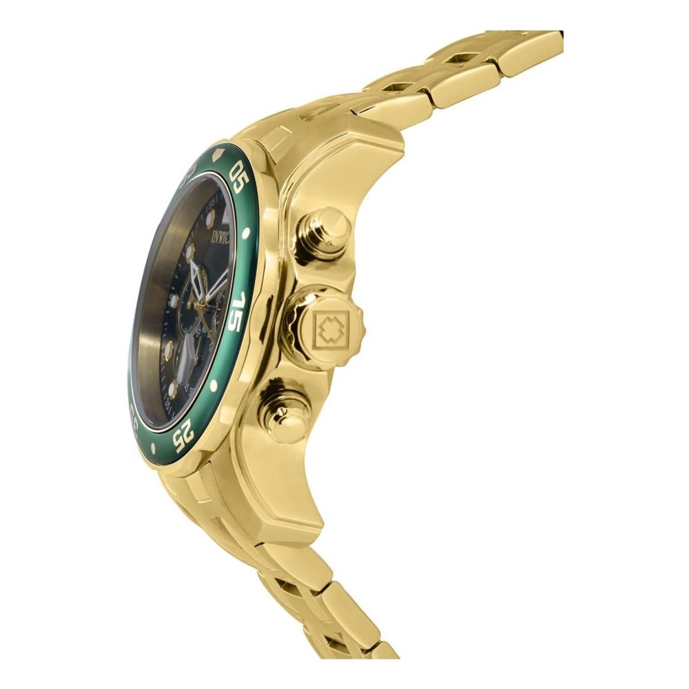 Invicta Pro Diver cronógrafo, oro con esfera verde (0075), foto del producto